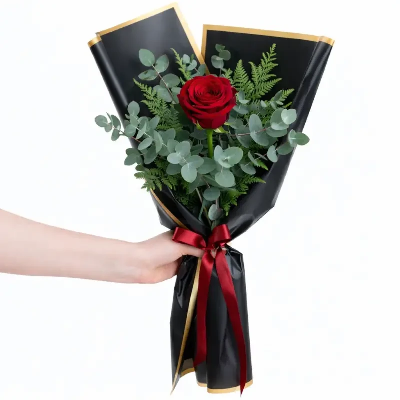 TEK Lİ KIRMIZI GÜL BUKETİ